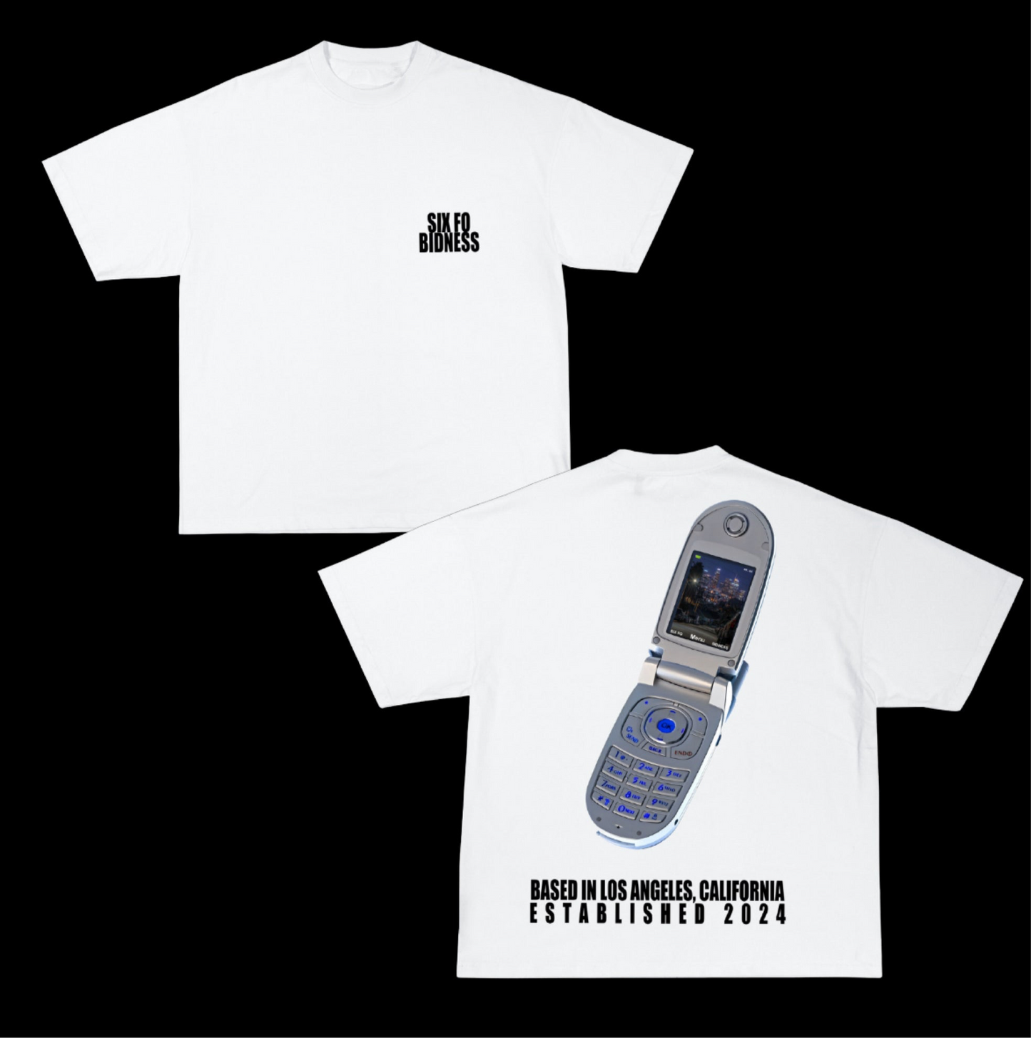 WHITE SIXFO BIDNESS TEE